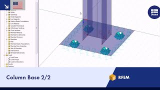 Dlubal RFEM  Column Base 22 [upl. by Miof Mela]