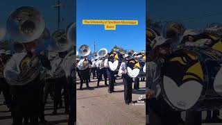 The University of Southern Mississippi Band at the homecoming parade hattiesburg mississippi hhs [upl. by Nicola]