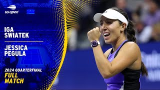 Iga Swiatek vs Jessica Pegula Full Match  2024 US Open Quarterfinal [upl. by Sucramal]