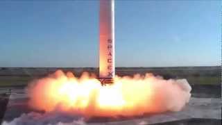 SpaceX Grasshopper Rocket Hops Nearly 18 Feet  Falcon 9 VTVL Launch Vehicle HD Video [upl. by Florencia]