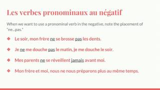 les verbes pronominaux au negatif et à linterrogatf [upl. by Wanfried]