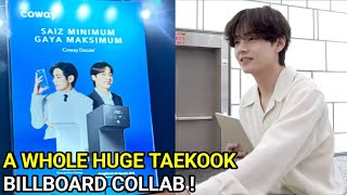 Huge Taekook billboard on Malaysia New Ad Collab Taehyung new Achievements taekook [upl. by Congdon]