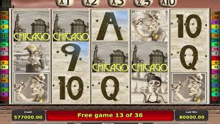 Chicago Slot Machine  Mega Win On Free Spin Bonus [upl. by Meggie]