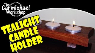 How to Make a Tealight Candle Holder  Easy DIY Woodworking Project [upl. by Ennej]