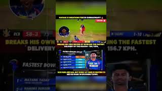 Mayank yadav fastest ball 😅 ipl2024 csk rcb mi msdhoni dc rohitsharma [upl. by Adebayo556]