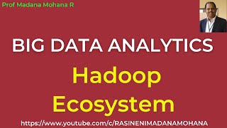 BIG DATA ANALYTICS  Hadoop Ecosystem  Hadoop Ecosystem Components [upl. by Nosnek]