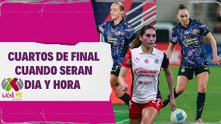 ASI SE JUGARAN LOS CUARTOS DE FINAL LIGA MX FEMENIL [upl. by Lucrece]