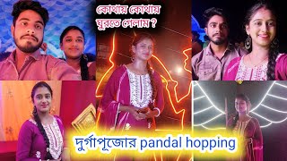 দুর্গাপূজোর শেষ vlog  pandal hopping video  কোথায় কোথায় ঠাকুর দেখতে গেলাম [upl. by Ploss]