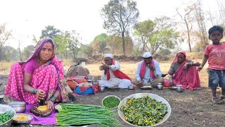 कांद्याच्या पातीची भाजी  kandyachi paat recipe  Banaisrecipe  dhangari jivan [upl. by Issi]