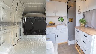 VAN CONVERSION Timelapse  Luxury DIY Campervan with SHOWER  Vanlife [upl. by Selway]