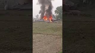 fighter plane crash in agra 2024up sad armystatus [upl. by Yerffej]