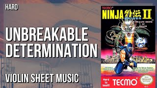 Violin Sheet Music How to play Unbreakable Determination Ninja Gaiden by Keiji Yamagishi [upl. by Kazue401]