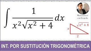 Integración por sustitución trigonométrica Ejemplo 2 [upl. by Elok]