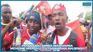 MASHABIKI SIMBA WAMVAMIA MCHOME MAPOVU quotTUTAGAWANA MAJENGOquot ALLY KAMWE MANARA NI MUUNGANIKO WA SUPU [upl. by Atinod]