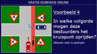 EXAMEN RIJBEWIJS B VRAGEN VOORRANG VOORRANGSREGELS 4 [upl. by Pelson]