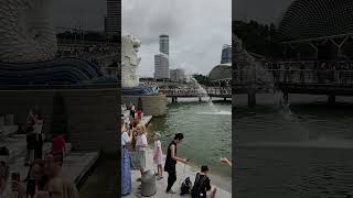 Marina Merlion Park Singapore 🇸🇬 travel Singapore [upl. by Rudiger]