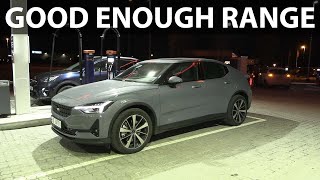 Polestar 2 SR Single Motor range test in winter [upl. by Keynes]