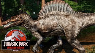 2 JPOG TRex amp 2 JPOG Spinosaurus Breakout amp Fight  Jurassic World Evolution Mods 4K 60FPS [upl. by Lola243]