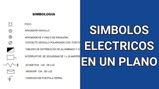 Símbolos de una instalación eléctrica en un plano [upl. by Eiten]