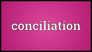 Conciliation Meaning [upl. by Adnalra]