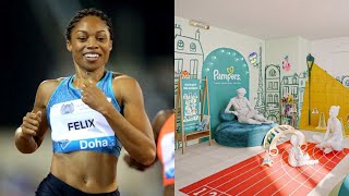 Olympic medalist Allyson Felix makes Olympic history with nursery [upl. by At66]