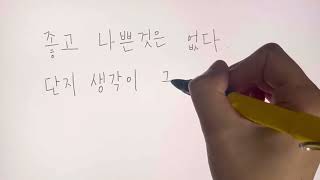 ✍🏻Practice Writing Korean Copying Wise Sayings  Handwriting [upl. by Faxon15]