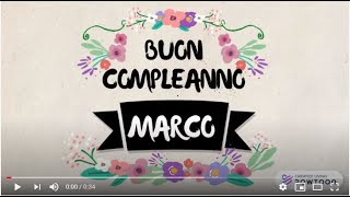 Tanti auguri di buon compleanno Marco [upl. by Wise]