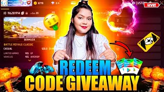 FREE FIRE LIVE CUSTOM ROOM GIVEAWAY  FF LIVE TEAMCODE GIVEAWAY  FF LIVE GIVEAWAY CUTE GILR FF LIVE [upl. by Ziza]