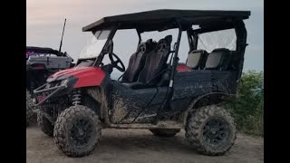 Aftermarket seats in Honda Pioneer 7004 [upl. by Bassett]