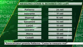 LAssocalciatori premia Patierno quotCome te nessuno maiquot [upl. by Johan137]