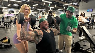 Hot Blonde Calls Out Big Boy In The Gym [upl. by Adirf376]