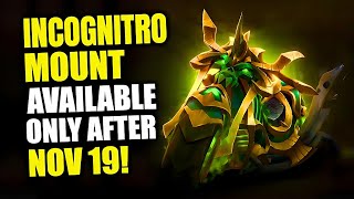 Incognitro Felcycle Mount Only Available After November 19 WoW 20th Anniversary Secrets [upl. by Lovato]