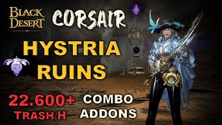 🌊 BDO  Corsair Succession PvE  Hystria Ruins Dehkia  Combo amp Addons  Lv2 Only 22600 Hour [upl. by Gershom]