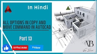 Explore all options in Copy and Move Command in AutoCAD Part 13 Hindi [upl. by Coveney851]