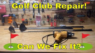 How to Repair a Golf Club Can We Fix this Driver ReShafting Golf Club Golf Club Epoxy Fix [upl. by Ludwog]