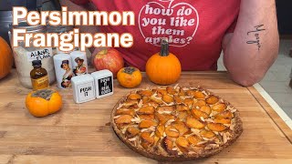 Fall Fruit amp Almond Tart Persimmon🍎X🍑 Frangipane with a hint of Orange Zest Flakey Piecrust [upl. by Allerym]