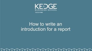 How to write an introduction for a report 5 of 10 [upl. by Larner]