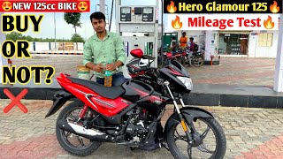 Hero Glamour 125 Bs6 2023 model Mileage Test 🔥New 2023 Glamour 125 1 litre Mileage test 👑 [upl. by Dymphia]