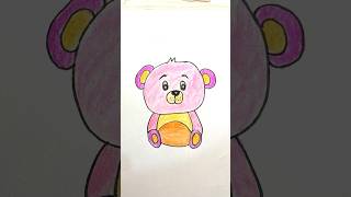 easy cartoon kids drawing 🧸 trending funny viralvideo fun jokes comedy masti ytshorts art [upl. by Eanerb]