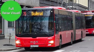 Oslo Ruter 70 Full Route Journey Visual Skullerud to Nationaltheatret  Nobina DP76164 5059 [upl. by Phillips213]