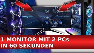 1 MONITOR 2 PC 🆗 Laptop und Pc an einem Monitor einfach umschalten Anleitung Deutsch [upl. by Nasar65]