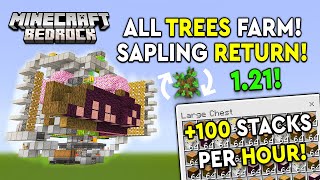 BEST ALL TREE FARM Minecraft Bedrock Tutorial  28830HR  MCPEXboxPSSwitchPC [upl. by Etta]