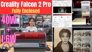 Creality Falcon 2 Pro 40W fully enclosed laser engraver [upl. by Junia]