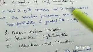 Mechanism of Self Incompatibility in Plant Breeding by Ritikas Tutorial [upl. by Idur]