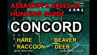 Assassins Creed 3 Hunting Guide  Part 3  quotConcordquot [upl. by Ruffo]