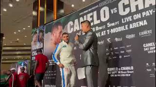 CANELO VS CHARLO  RAMOS VS LUBIN FACEOFF IN LAS VEGAS ESNEWS BOXING [upl. by Anitreb]