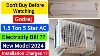 Godrej 15 ton 5 star inverter split ac 2024 Model 5 in 1 convertible Electricity power consumption [upl. by Jenda]