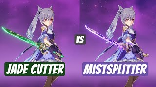 Comparing Keqings Best Weapons  R5 Mistsplitter vs R5 Jade Cutter  Part 3 Keqing Solo [upl. by Niliak]