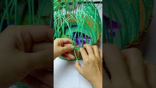 How to weave basket with rattan diy craft handmade [upl. by Aicilaanna]