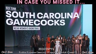 South Carolina Gamecock Womens Basketball  quotBest Team of the Yearquot at the 2024 ESPYs  71124 [upl. by Ray]